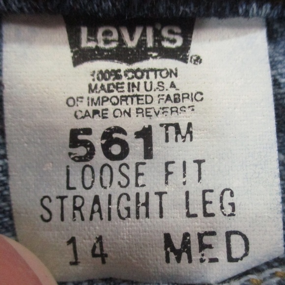 Levi's Vintage 90s‎ Jeans Women's 14 Dark Wash 561 Loose Straight Denim Made USA - Picture 6 of 7